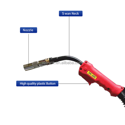 500A European Connector CO2 Gas Shielded Welding Torch for Portable Welding Equipment