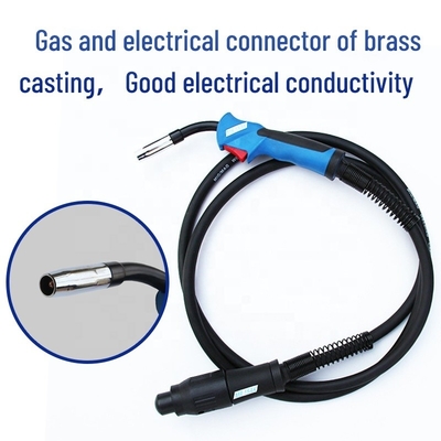 Customized 4m 5m 8m Cable Length Binzel Type CO2 Gas Air Cooled Mig Welding Torch 15AK