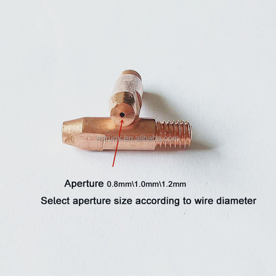 1.0mm Copper Contact Tip for Binzel Type 24KD CO2 MIG Torch Nozzle Protector Included