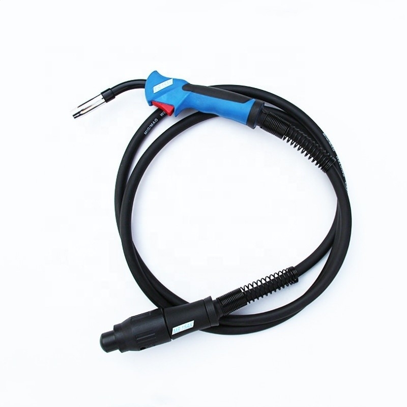 Customized 4m 5m 8m Cable Length Binzel Type CO2 Gas Air Cooled Mig Welding Torch 15AK